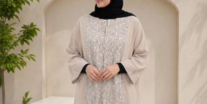 مانتو عبایی دو تیکه گل گچی ریز