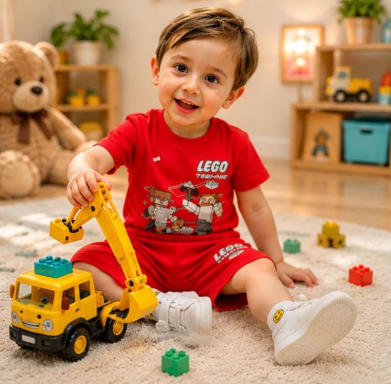 تیشرت شلوارک پسرانه طرح LEGO