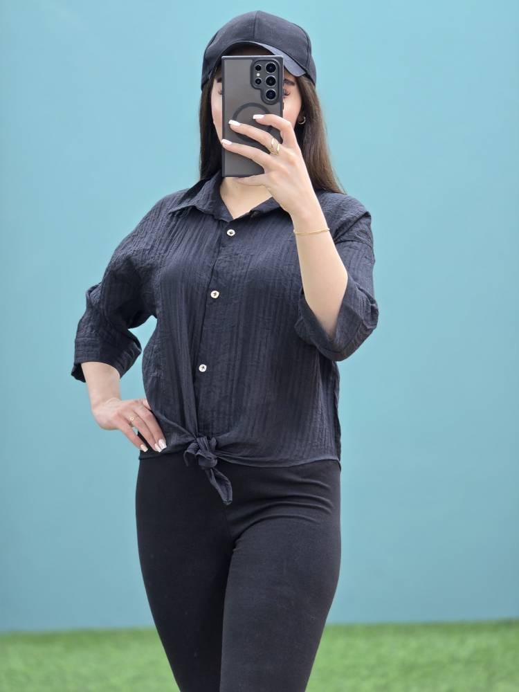 شومیز جلو گره شیشه ای