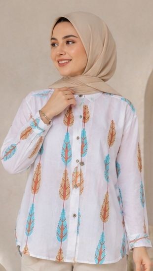 شومیز خامه دوزی طرح پر