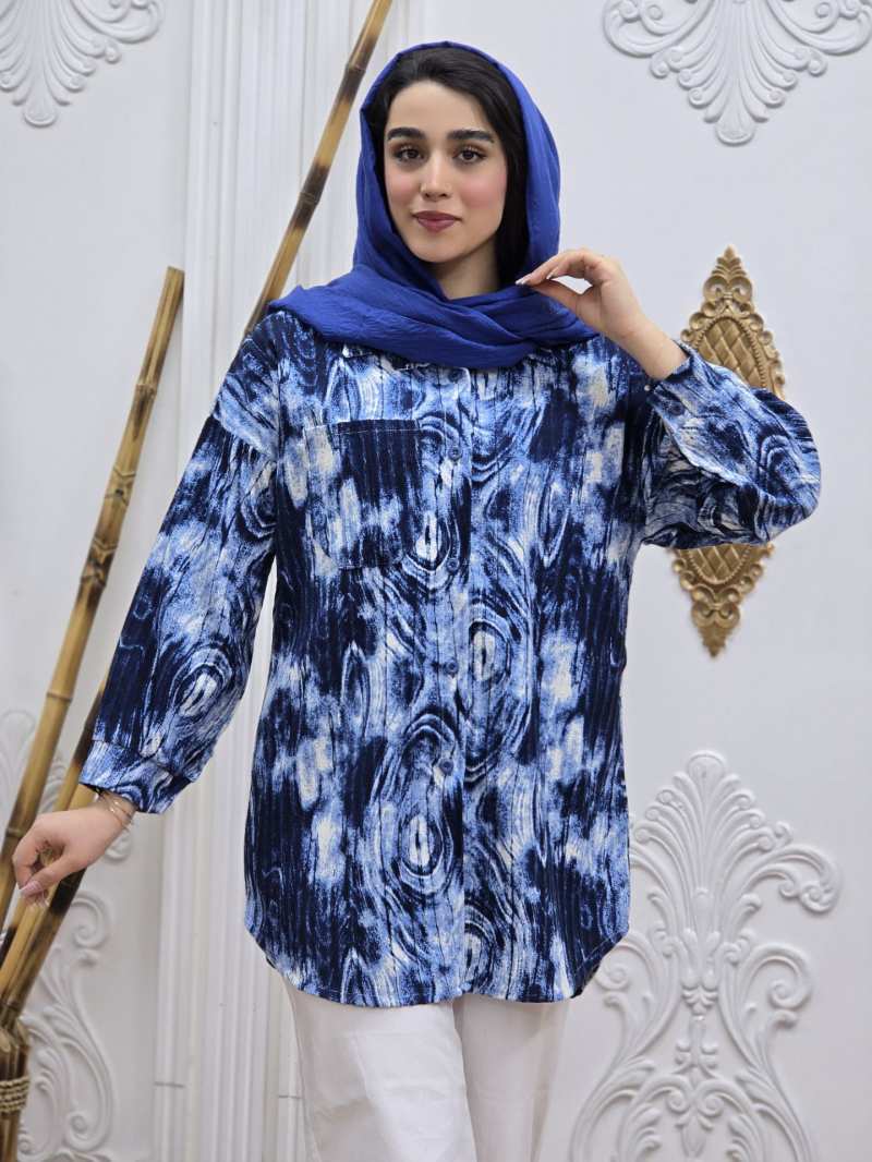 مانتو جلو دکمه طاووسی