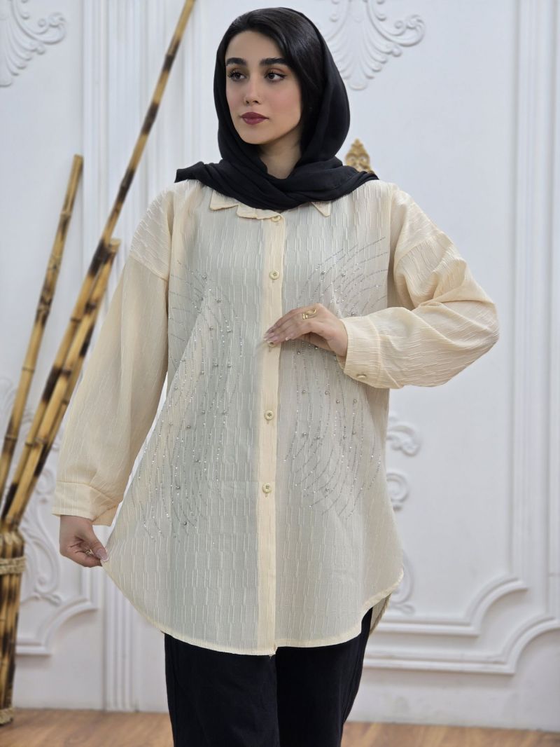 مانتو نگینی طرح موج