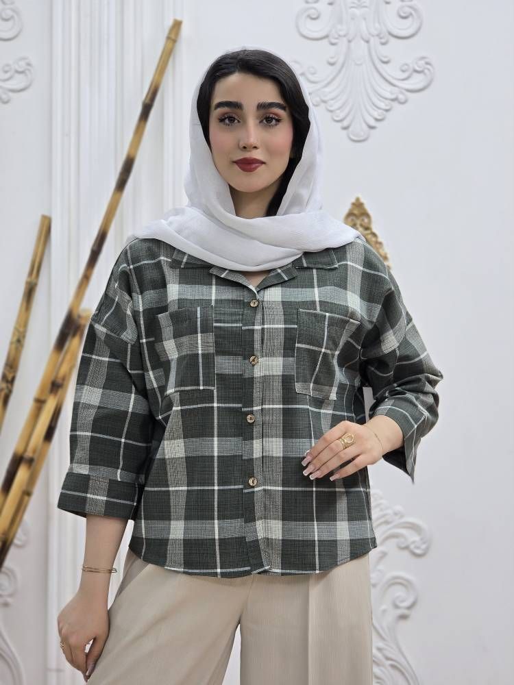 شومیز باکسی چهارخانه