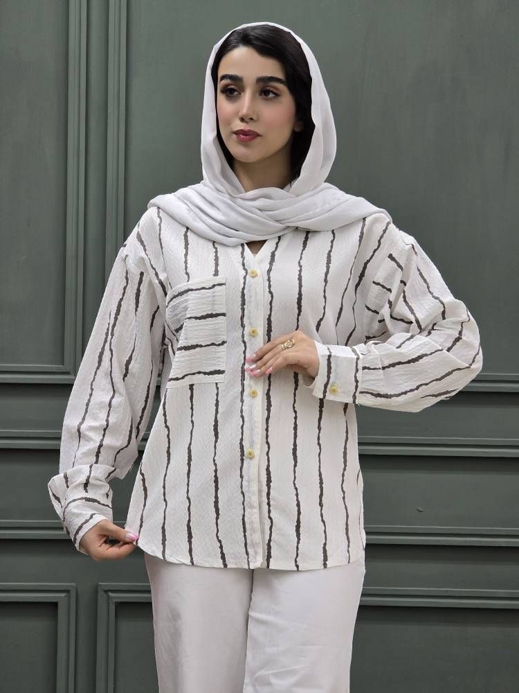 شومیز پری آستین دکمه