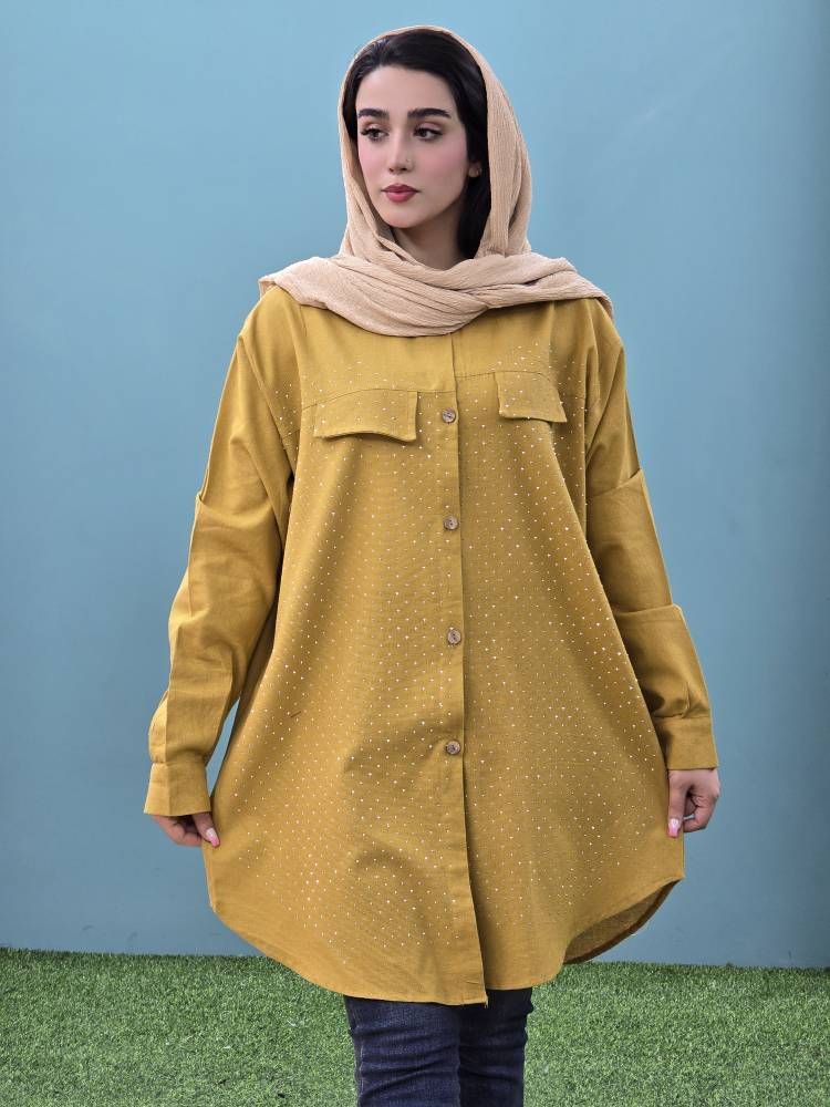 مانتو کنفی نگین دار