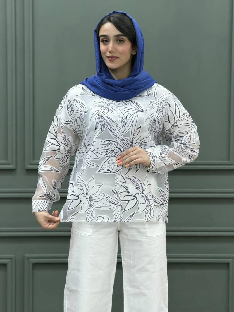 شومیز شیشه ای گلدار