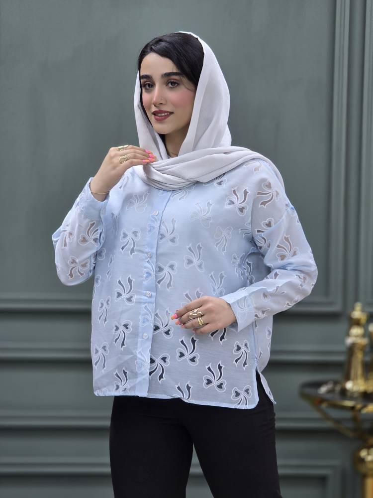 شومیز پاپیونی شیشه ای