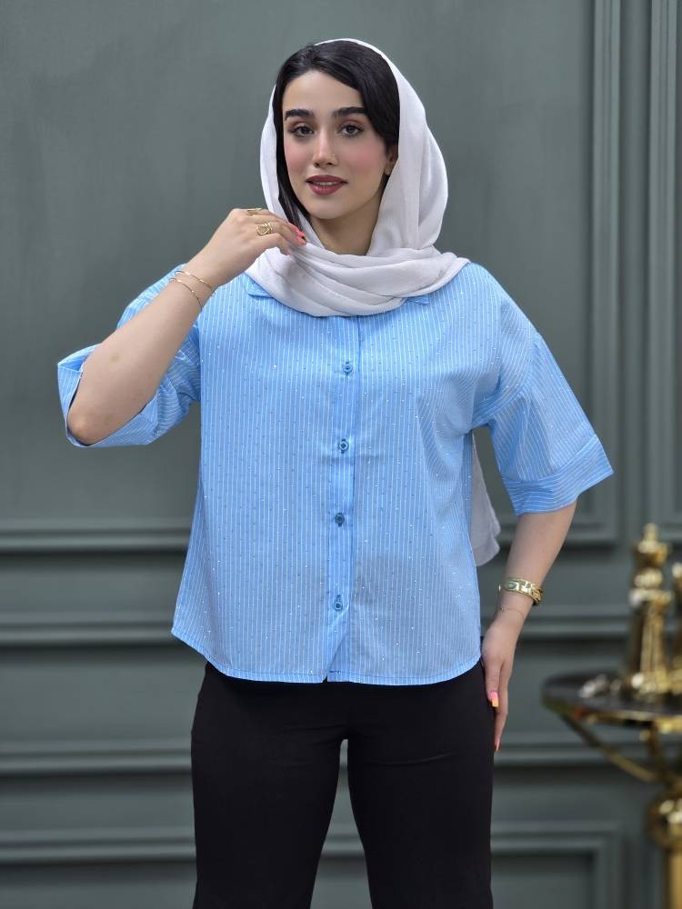 شومیز دیپلمات نگین دار