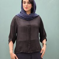 شومیز شیشه ای آستین سه ربع
