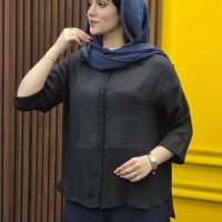شومیز شیشه ای آستین پاکتی