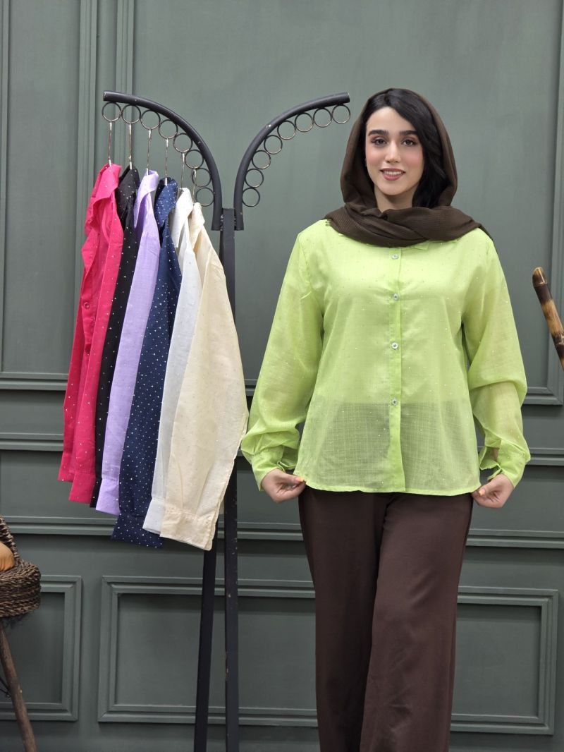 شومیز شیشه ای فول نگین