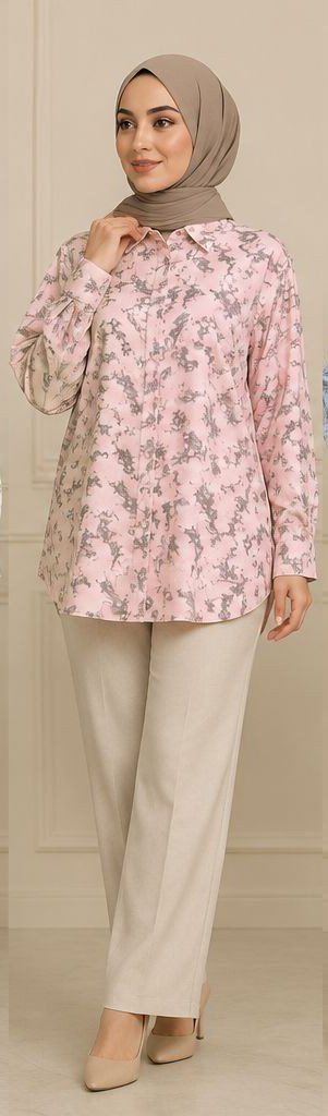 شومیز سیلک طرحدار