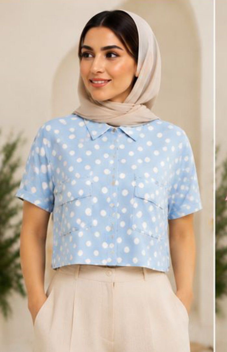 شومیز باکسی توپی