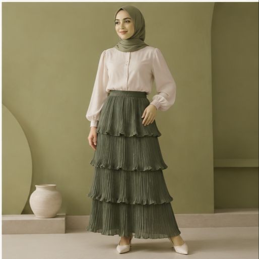 دامن پلیسه طبقه ای