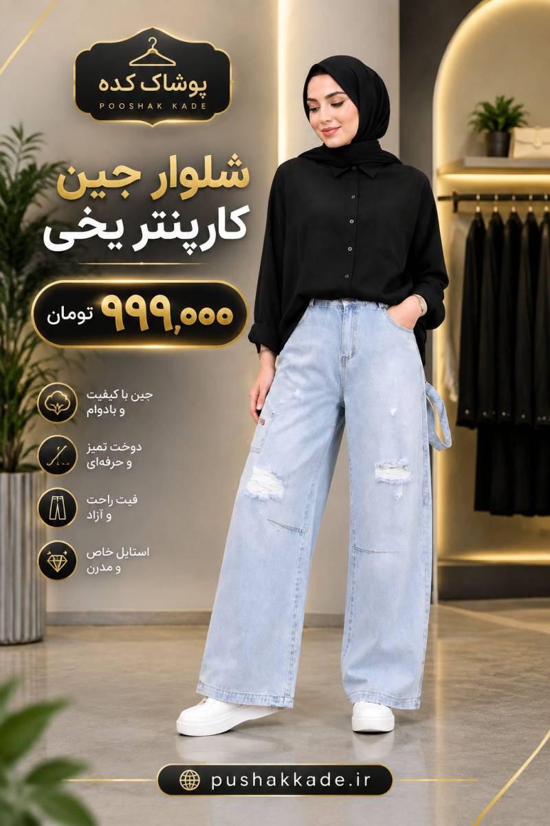 شلوار جین کارپنتر ( یخی )