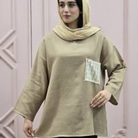 شومیز جیب کنفی یقه کوبایی