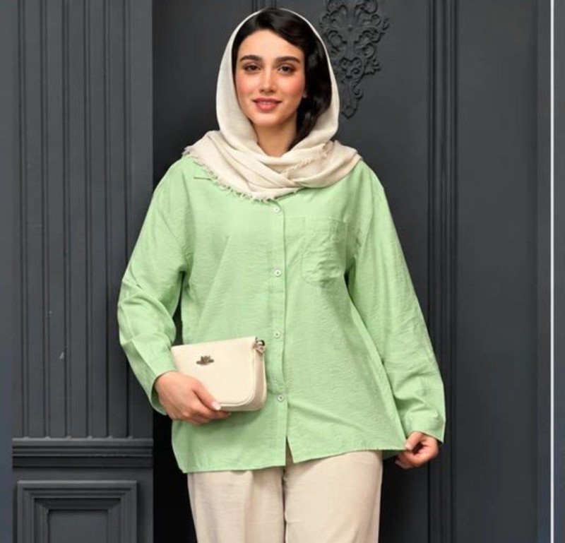 شومیز سیلک تک جیب