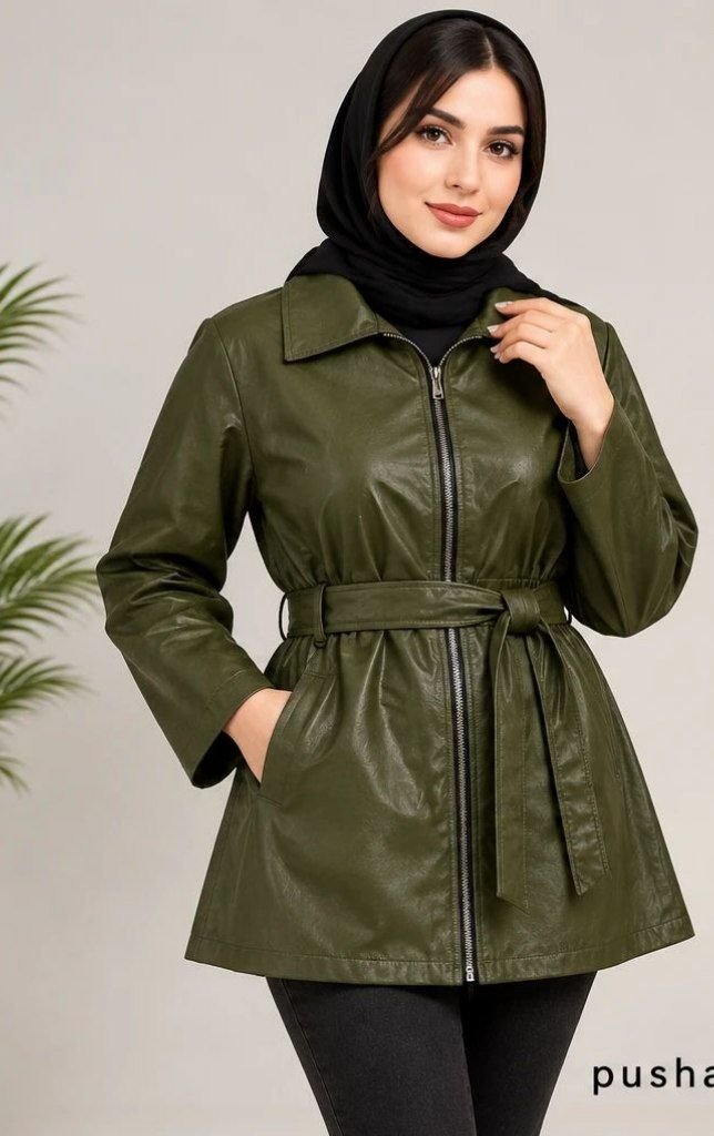 پالتو چرم زیپی